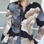 Thumbnail for Reiss patterned shirt, size L, long-sleeved