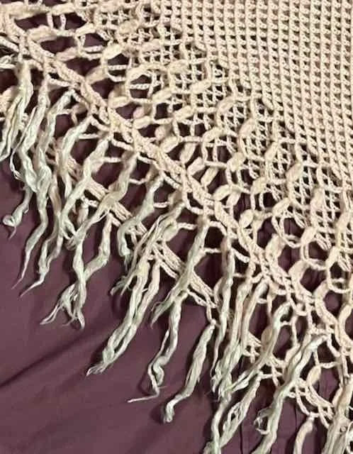 Image for Châle antique,  laine rose - Chic / VINTAGE
