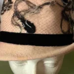 Thumbnail for Chapeau de feutre rose à voilette et plumes - Original / Chic / VINTAGE