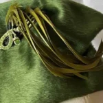 Thumbnail for Chapeau de feutre brossé, vert avec aigrette – très chic / VINTAGE