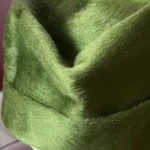 Thumbnail for Chapeau de feutre brossé, vert avec aigrette – très chic / VINTAGE
