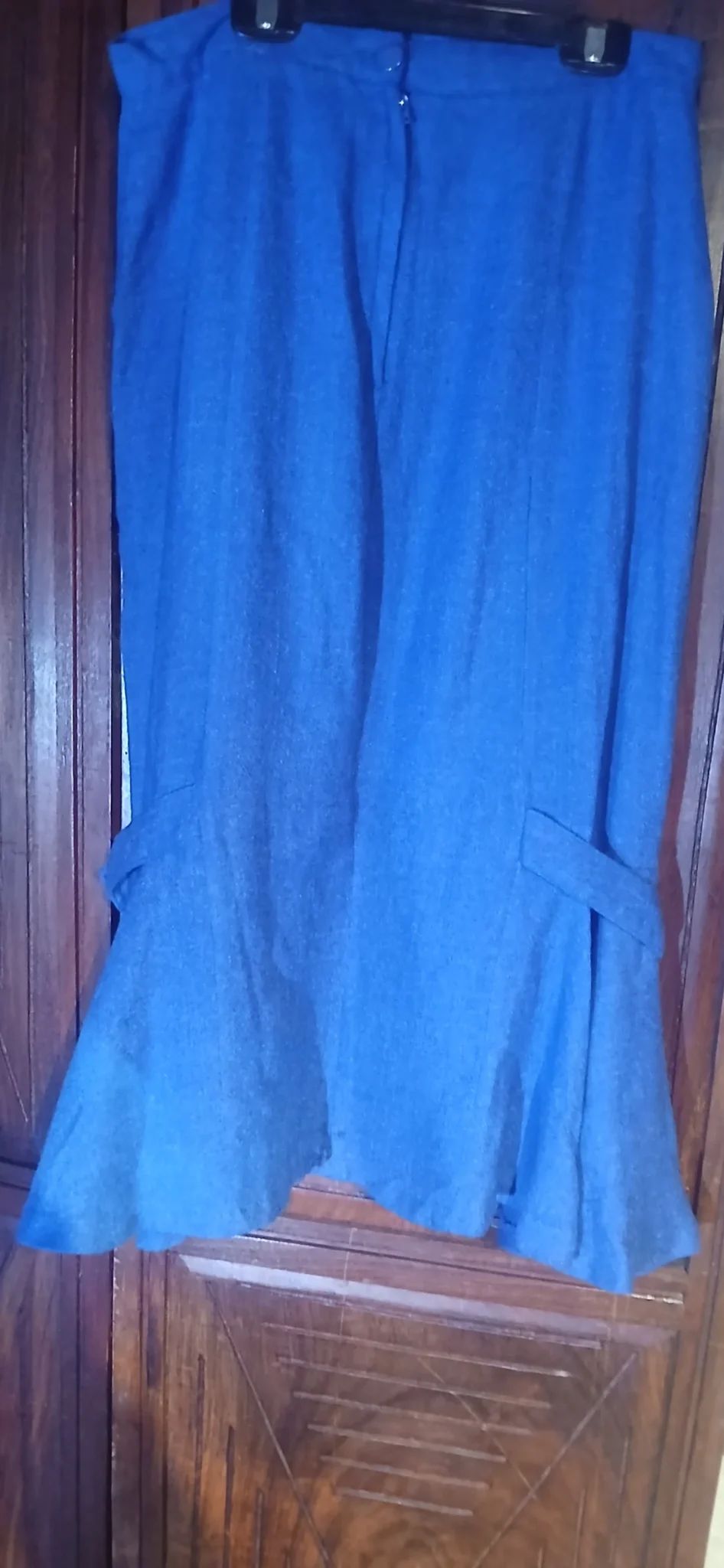 Image for Jupe en laine bleu
