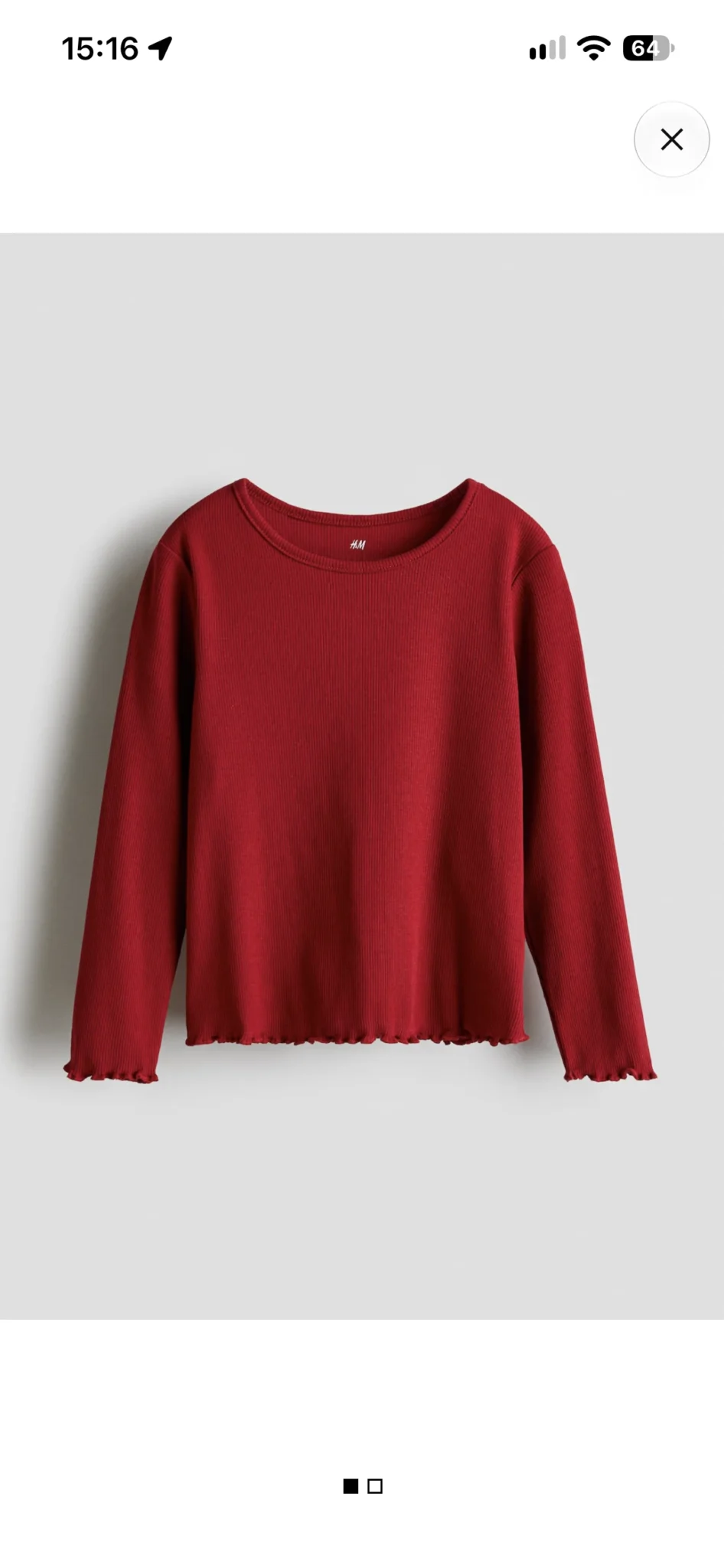 Image for Jumper, red, H&M, ages 6–8