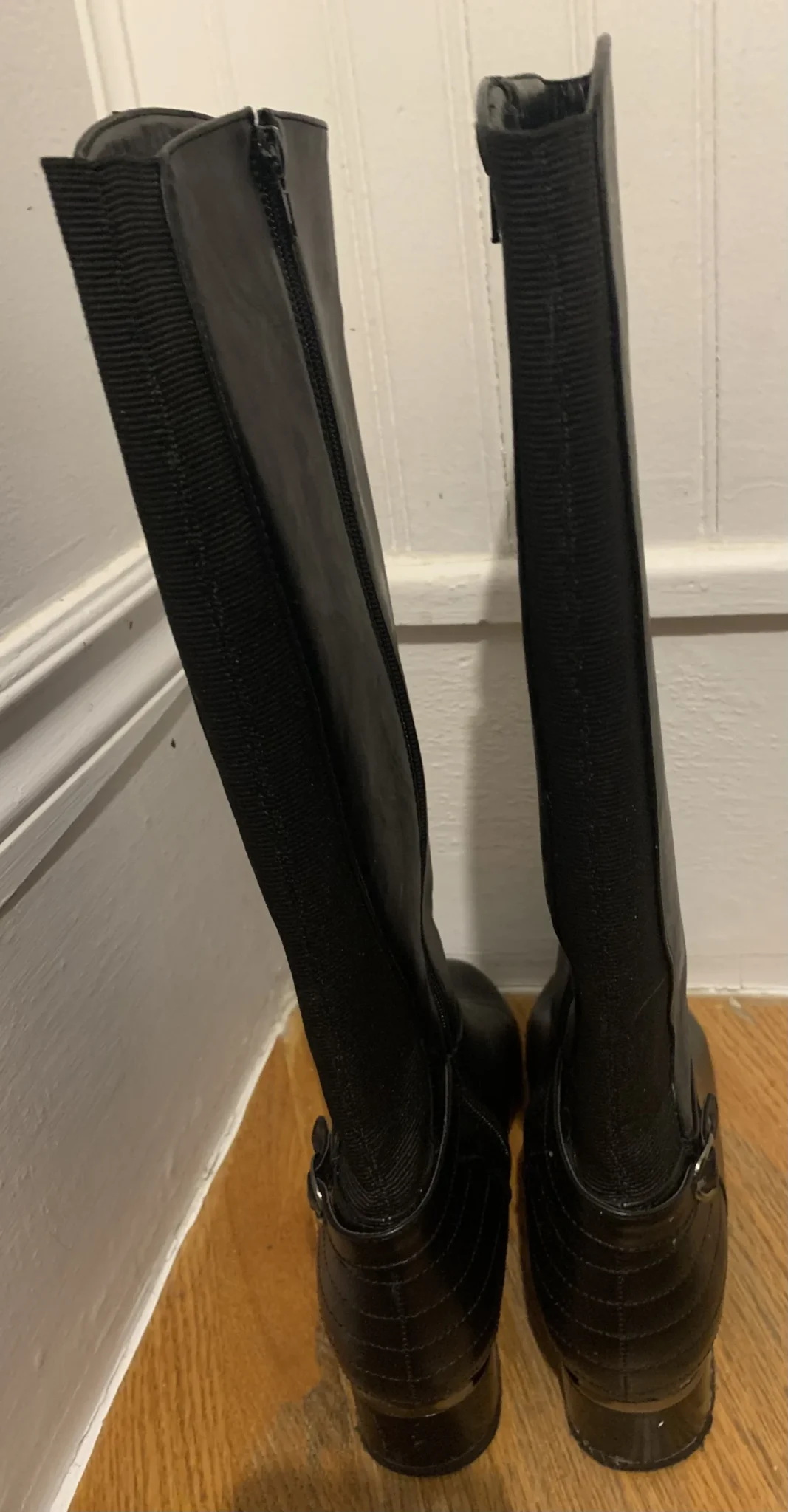 Image for Bottes cavalières montantes noires avec boîte d'origine – Pointure 39