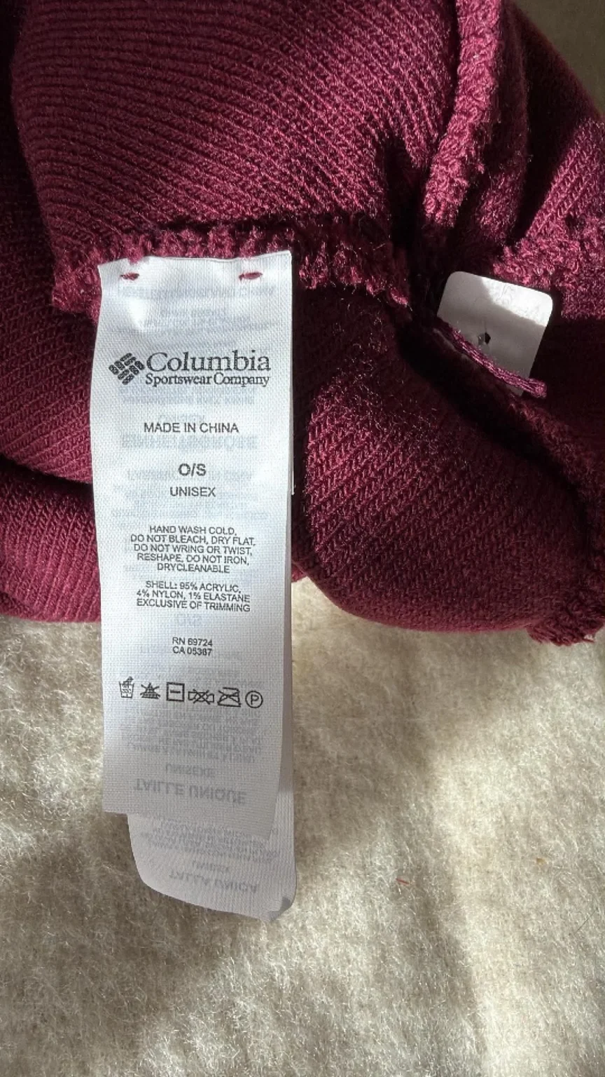 Image for Bonnet/Tuque Columbia  couleur bordeaux