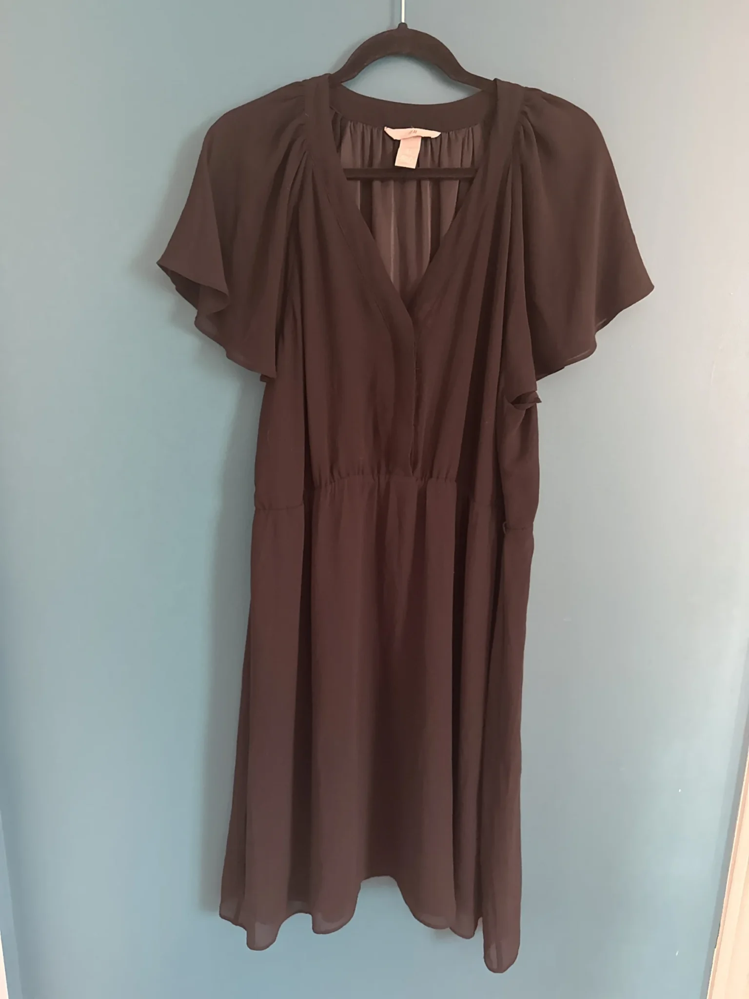 Featured image for Robe noire en chiffon doublure satiné