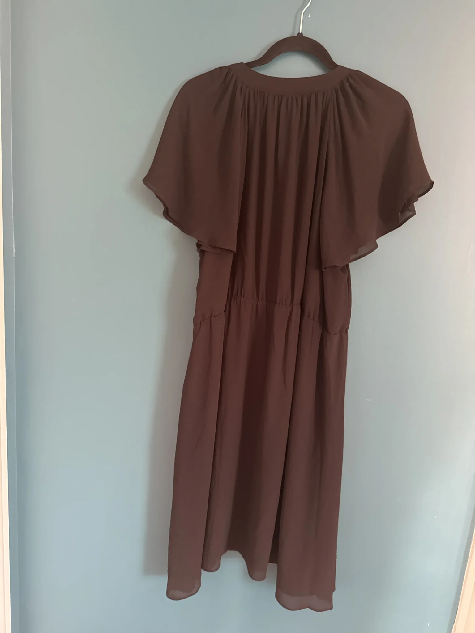 Image for Robe noire en chiffon doublure satiné