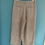 Thumbnail for Wide-leg 3/4-length Prince of Wales trousers, 26-inch inside leg