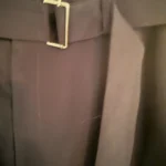 Thumbnail for Pantalon habillé bleu marin poches cargo sur le côté, ceinture . Taille haute