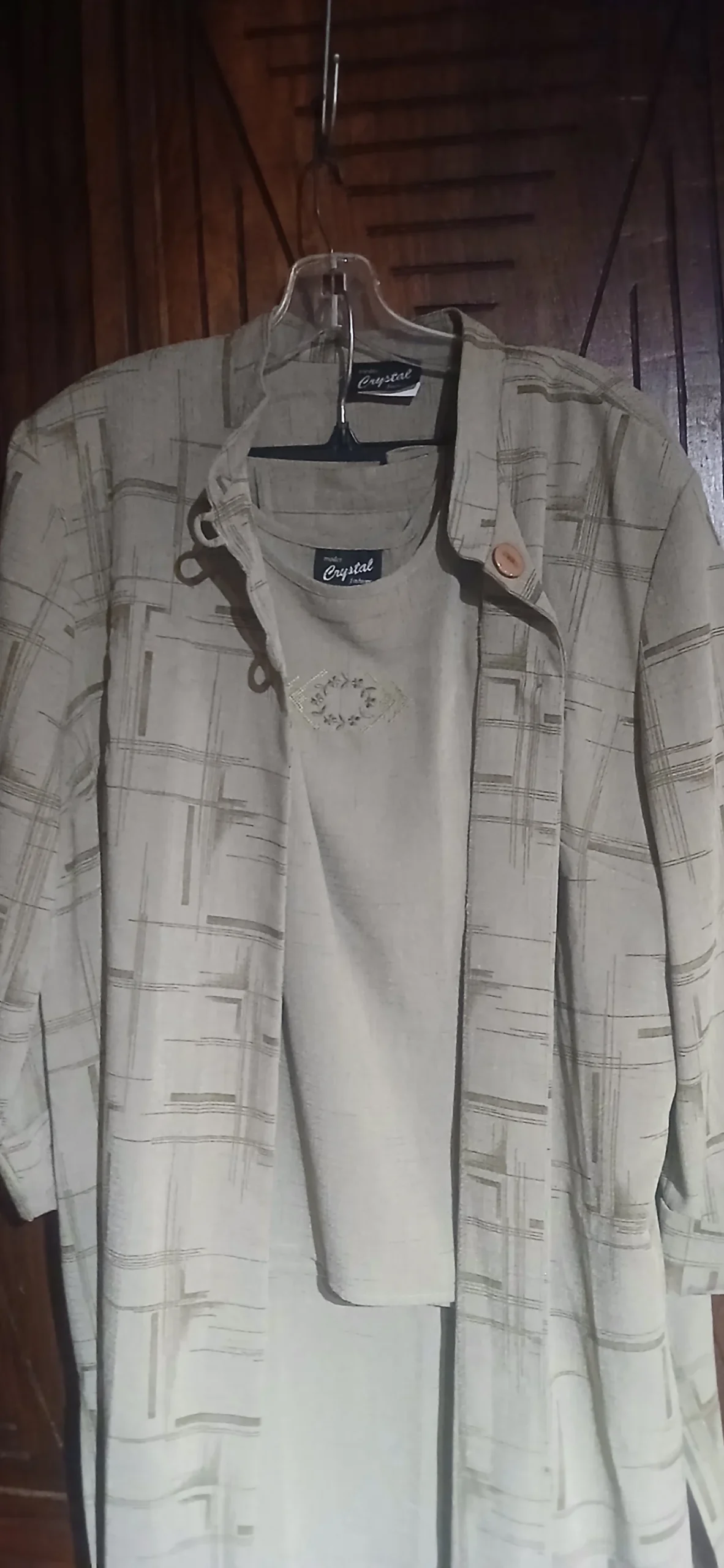 Ensemble 3 pièces camisole pantalon et manteaux 3/4 *Autre seconde main