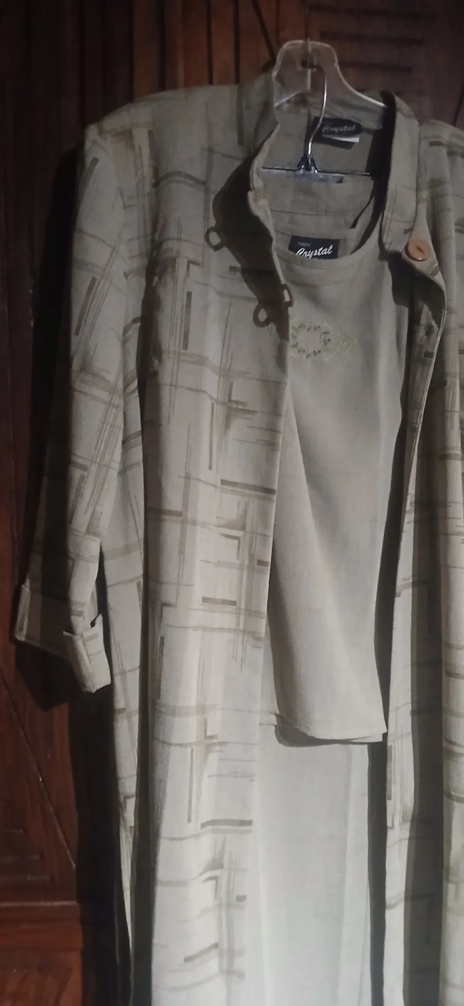 Image for Ensemble 3 pièces camisole pantalon et manteaux 3/4