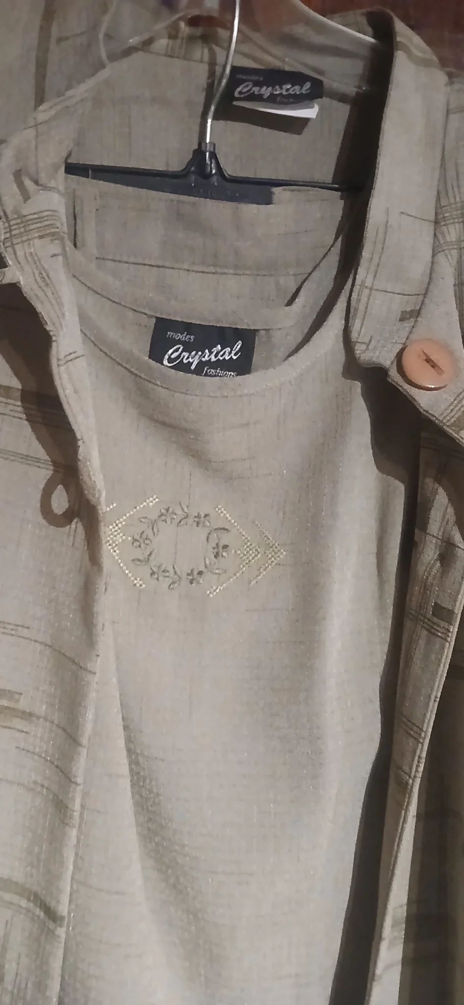 Image for Ensemble 3 pièces camisole pantalon et manteaux 3/4