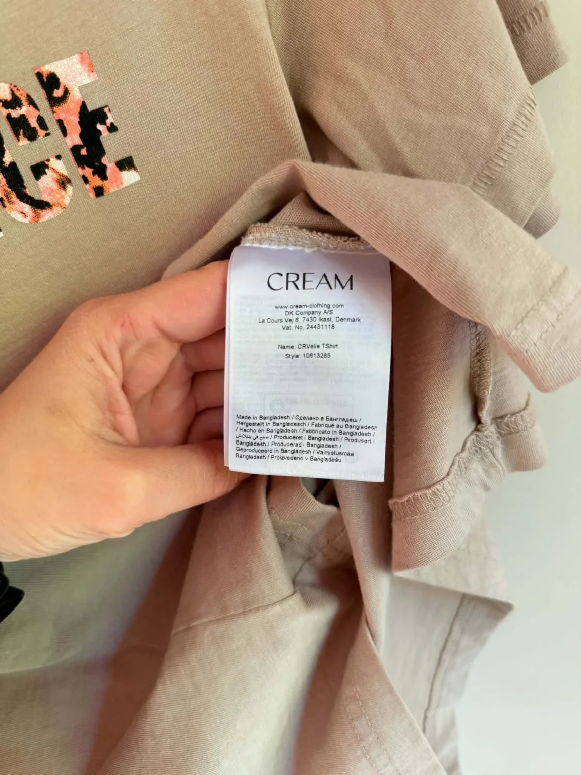 Image for Cream T-shirt – Small