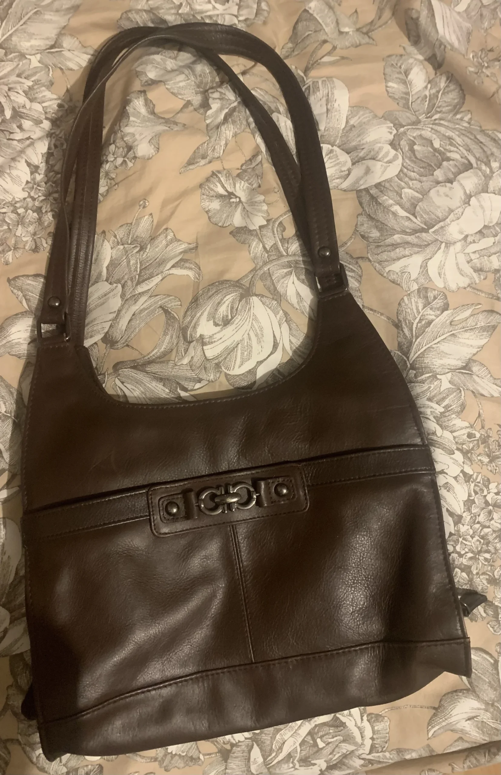 Sac à épaule vintage Via Roma – Marron chocolat style Y2K *Autre seconde main