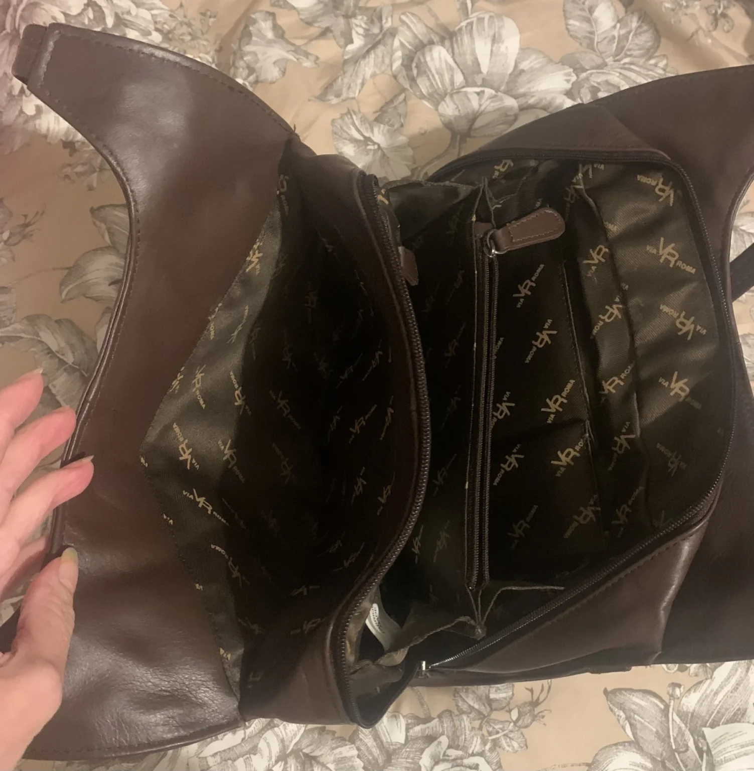 Image for Sac à épaule vintage Via Roma – Marron chocolat style Y2K