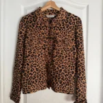 Featured thumbnail for Contemporaine leopard-print jersey polo-neck cardigan