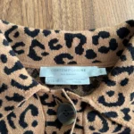 Thumbnail for Cardigan col polo en jersey motif léopard Contemporaine