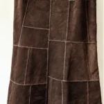 Featured thumbnail for DANIER | Sublime jupe longue en suède véritable – Patchwork chocolat – Taille 16