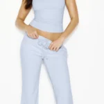 Thumbnail for Pantalon femme medium bleu pale