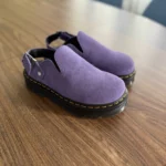 Featured thumbnail for Purple suede Dr Martens Zebzag mules with an adjustable strap