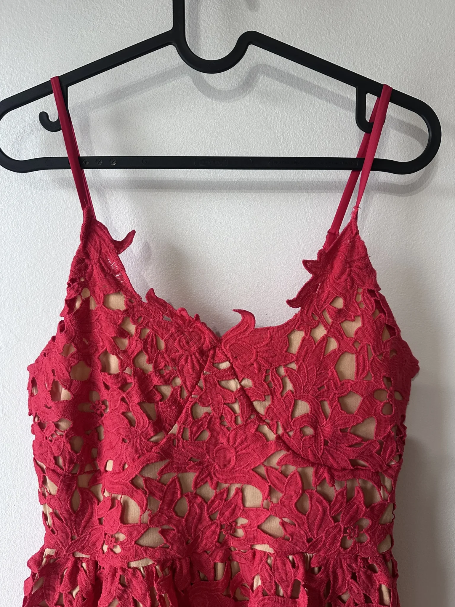 Image for Robe rouge effet dentelle