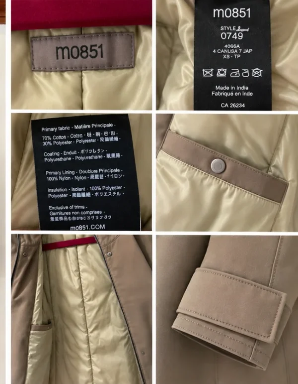 Image for M0851 – Parka long chaud et isolé | Gris-vert kaki | XS | NEUF SANS ÉTIQUETTE ✨ NEUF SANS ÉTIQUETTE – JAMAIS PORTÉ ! ✨