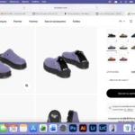 Thumbnail for Purple suede Dr Martens Zebzag mules with an adjustable strap