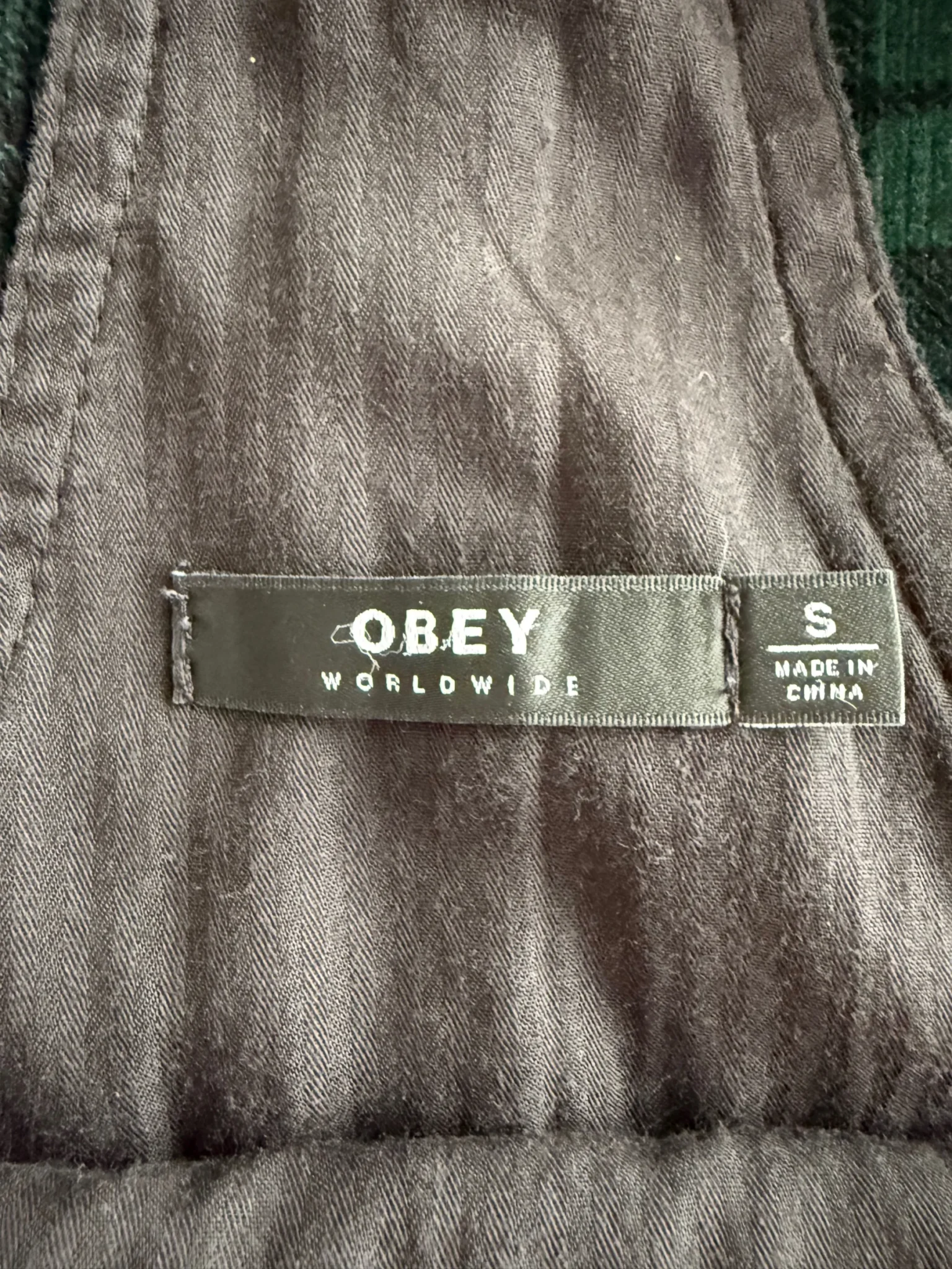 Image for Robe salopette à carreaux en velours cordé Obey