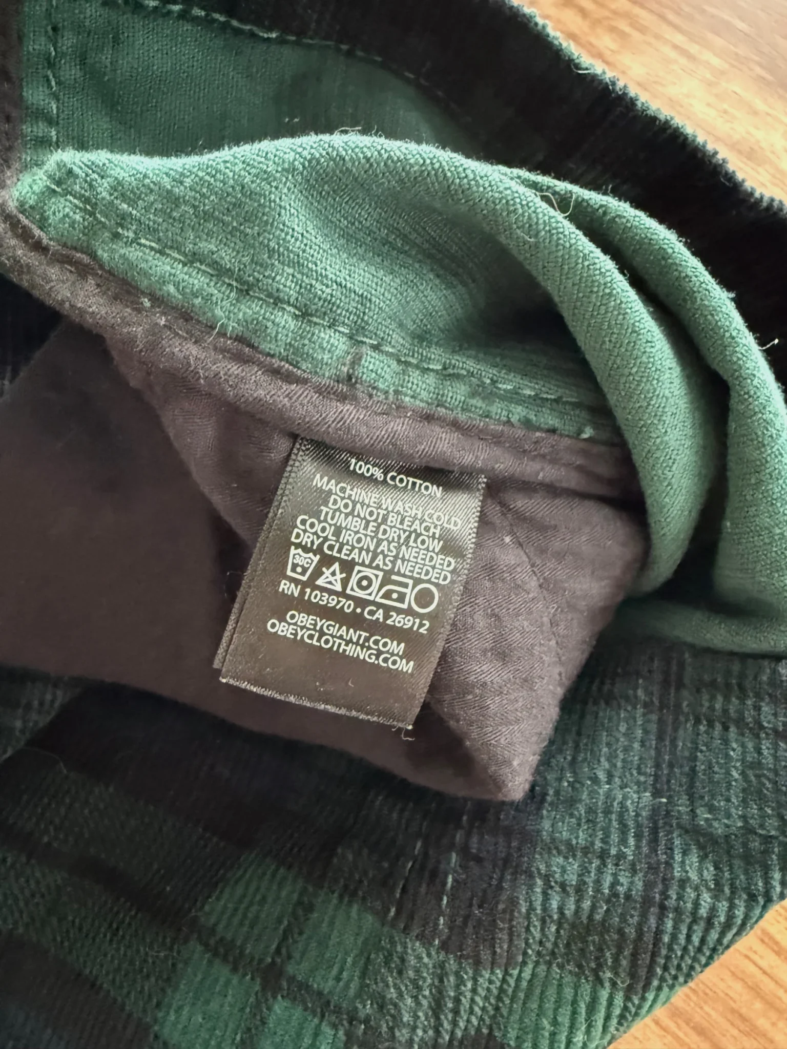 Image for Robe salopette à carreaux en velours cordé Obey