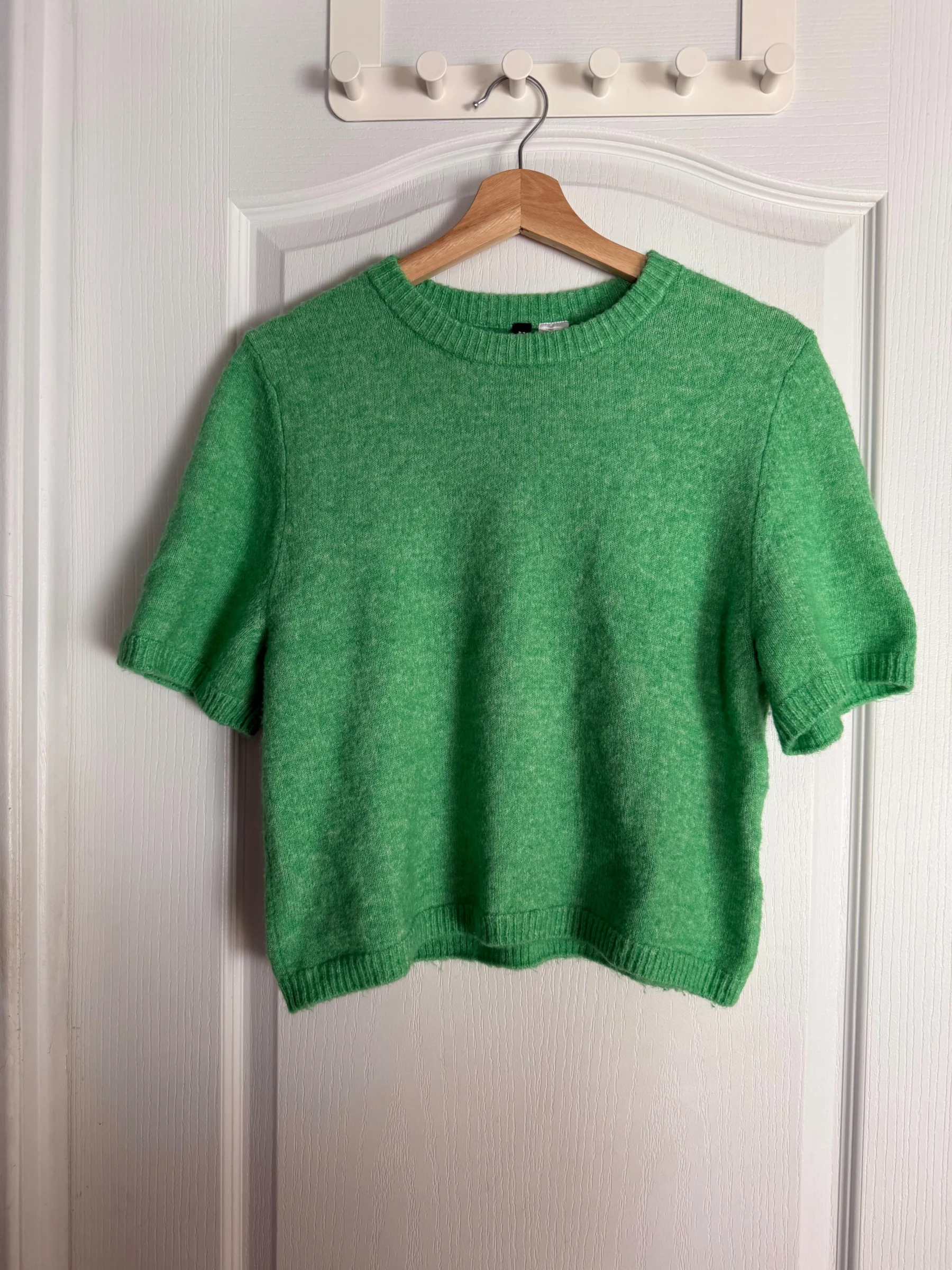 T-shirt en tricot fin vert H&M HM seconde main