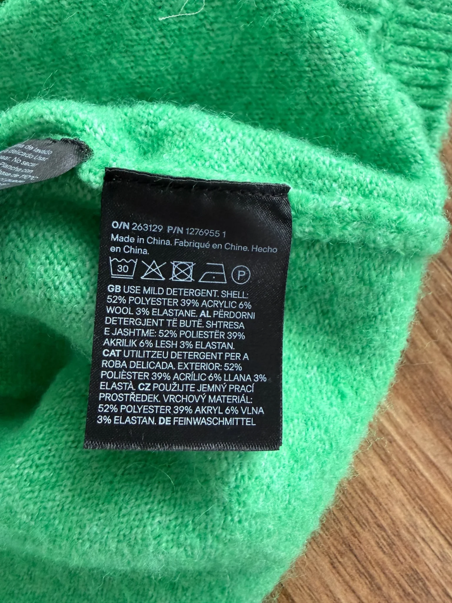 Image for H&M green fine-knit T-shirt