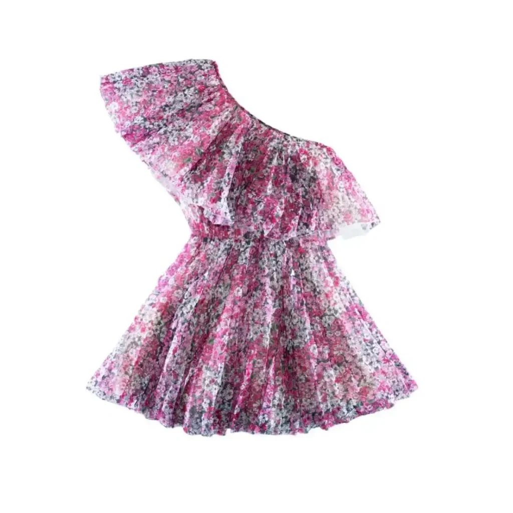 Image for GIAMBATTISTA VALLI x H&M – Asymmetrical floral dress | Exclusive 2019 collection | Size 8