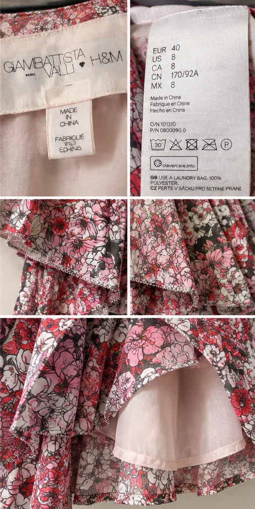 Image for GIAMBATTISTA VALLI x H&M – Asymmetrical floral dress | Exclusive 2019 collection | Size 8