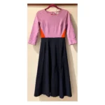 Featured thumbnail for BODEN – Robe midi color block rose, orange et bleu marine | Taille US 4 / UK 8
