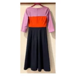 Thumbnail for BODEN – Robe midi color block rose, orange et bleu marine | Taille US 4 / UK 8