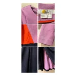 Thumbnail for BODEN – Robe midi color block rose, orange et bleu marine | Taille US 4 / UK 8