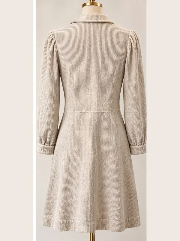 Image for 'Part Two' dress in cream corduroy – Size 36 (S)
