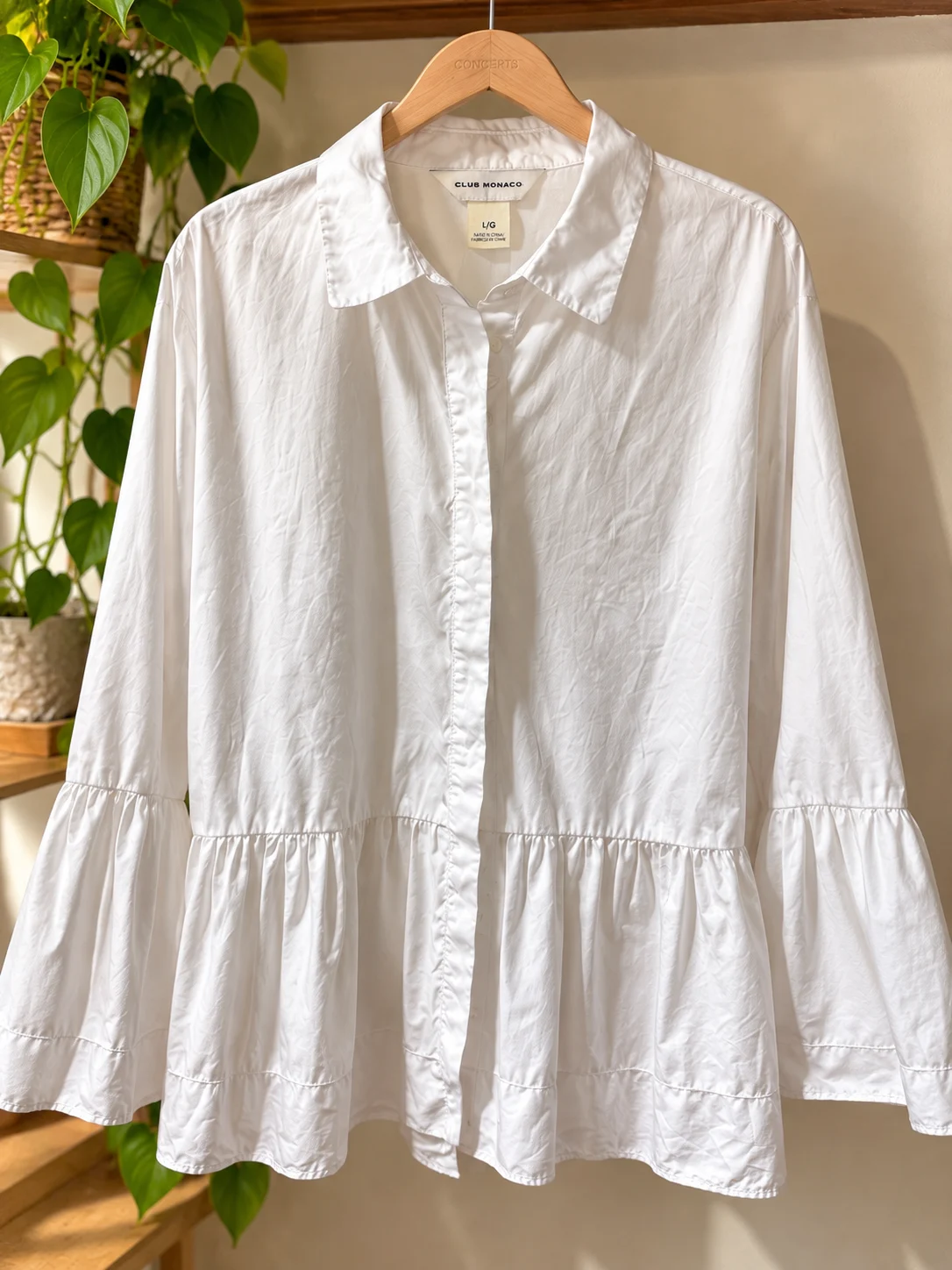 Blouse blanche Club Monaco – 100 % coton – Taille L Club monaco seconde main