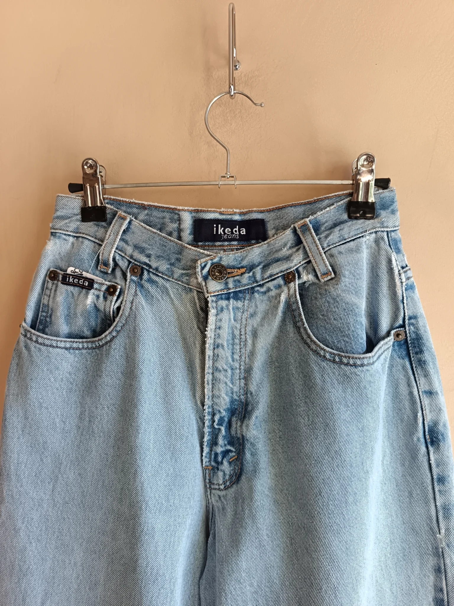 Image for Jean bleu Ikeda Vintage 100% coton.