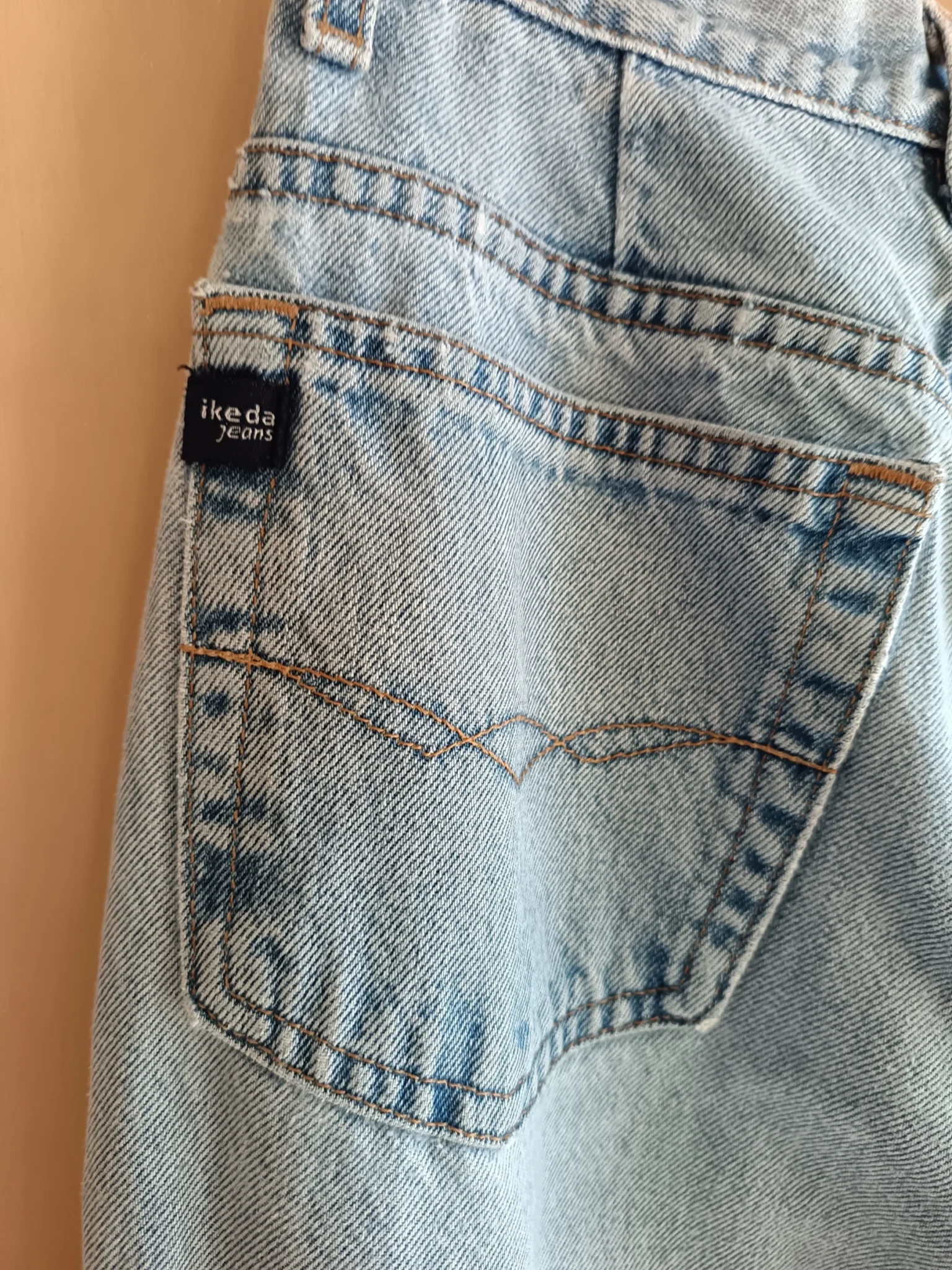 Image for Jean bleu Ikeda Vintage 100% coton.