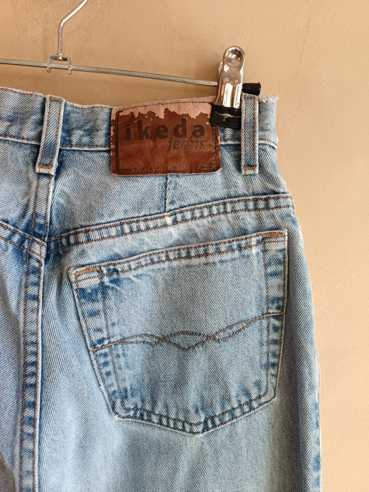 Image for Jean bleu Ikeda Vintage 100% coton.