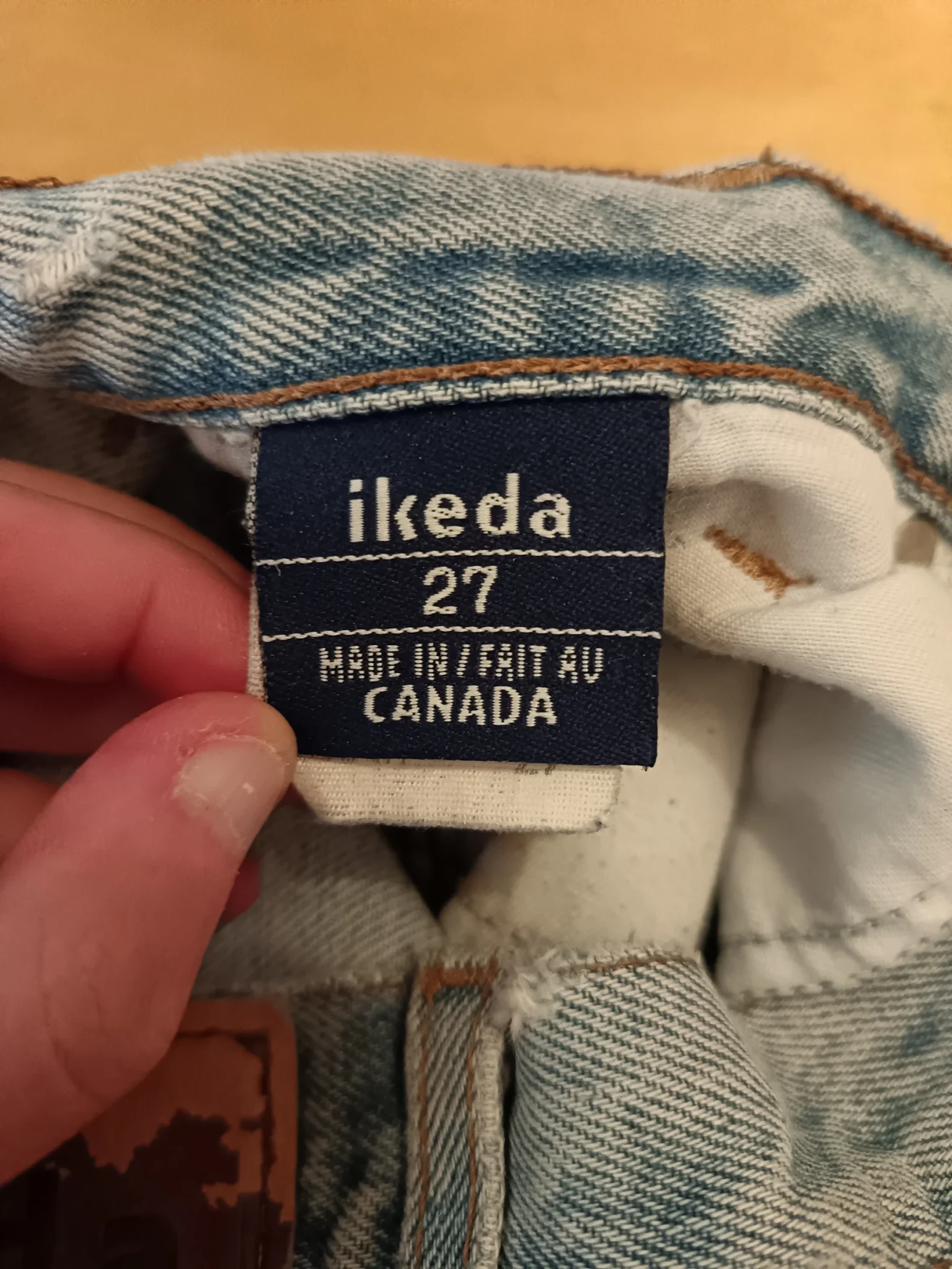 Image for Jean bleu Ikeda Vintage 100% coton.