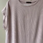 Thumbnail for T-shirt long oversized ligné rose et blanc