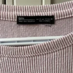 Thumbnail for T-shirt long oversized ligné rose et blanc