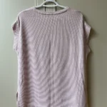 Thumbnail for T-shirt long oversized ligné rose et blanc