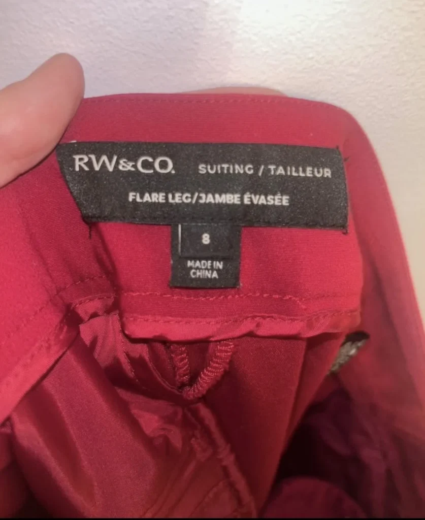 Image for Pantalon bordeaux taille 8 RW&CO