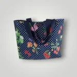 Thumbnail for Sac fourre-tout Oscar de La Renta en toile à motifs floraux et à pois