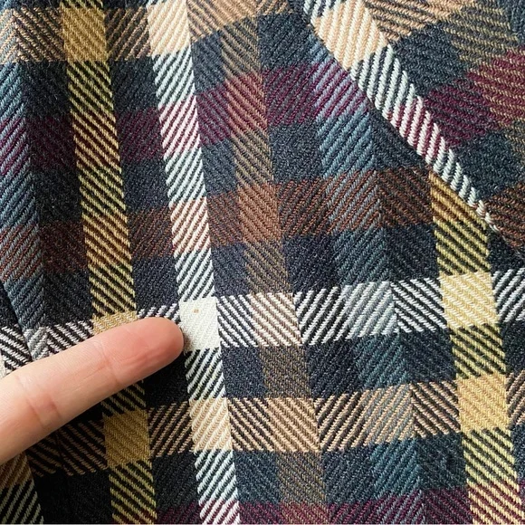 Image for Blazer structuré à carreaux jaune et mauve style Clueless vintage des années 80
