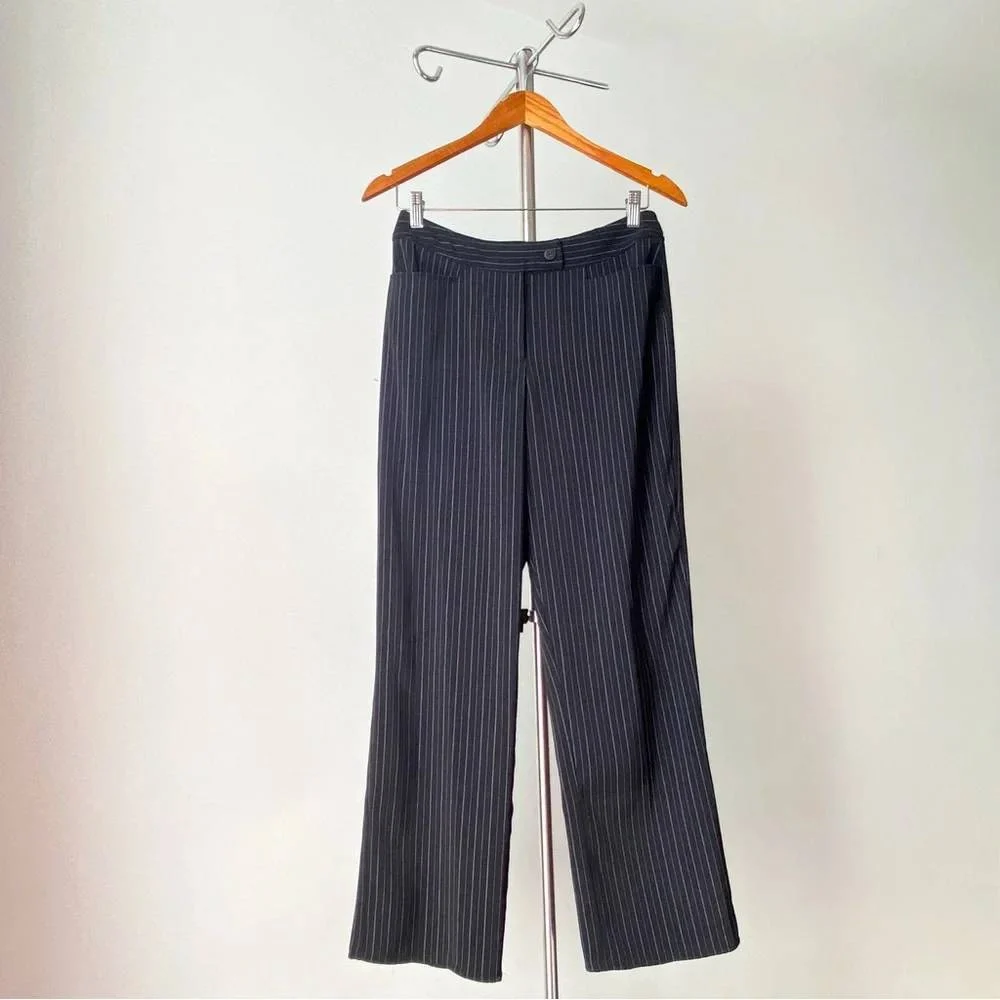Pantalon court taille mi-haute à rayures tennis bleu marin et blanc vintage des années 90 taille M (Medium) Vintage seconde main