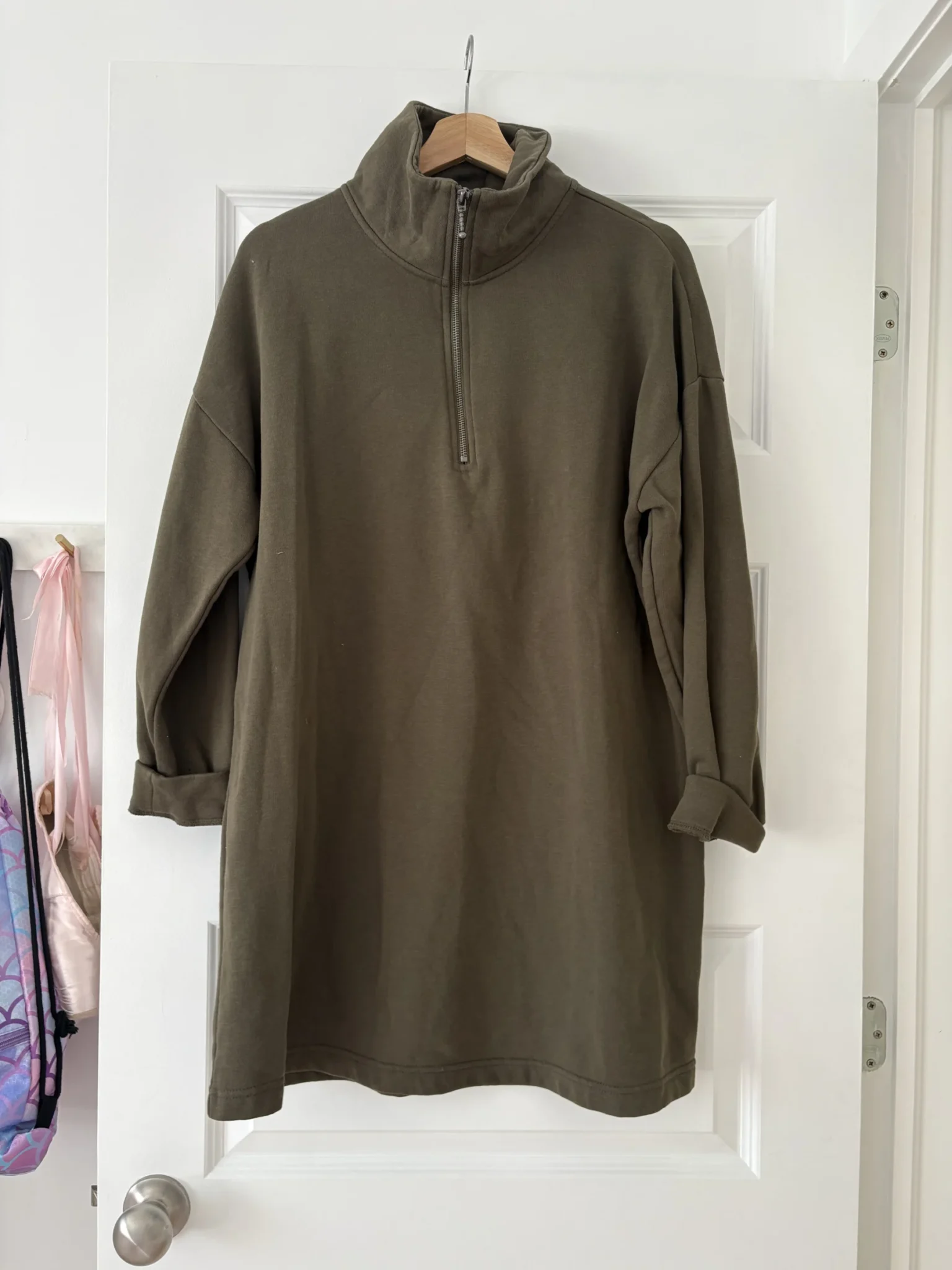 Featured image for George khaki fleece-lined cotton dress